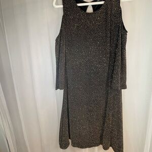 Elegant Black and Gold Women's Dress